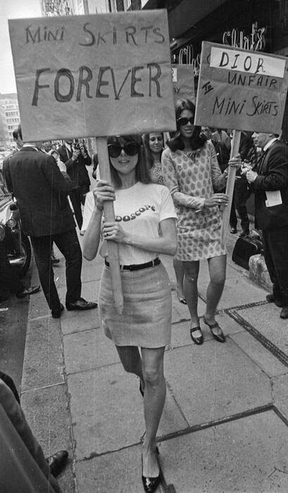 retrogirly:  Protesting for Mini Skirts, 1966 