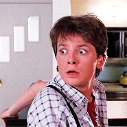 backtothefuturemovies:  Marty falls a lot. A lot. 