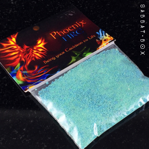 sabbatbox: Bring your cauldron to life with Phoenix Fire color changing fire powder by Project Fey. 
