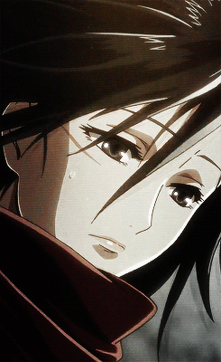 princessaryastark:  RivaMika Week II Day 3: Red ↳Every soldier is prepared to