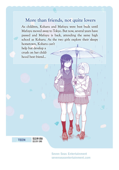 This sweet new yuri manga series debuts in November. Two young women, once childhood friends, reconn