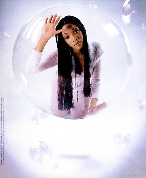 Brandy photographed by Cleo Sullivan for VIBE Magazine, April 1998