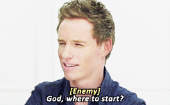 sirredmayne:  Word Games with Eddie Redmayne  [Freckles] The story of my life.  