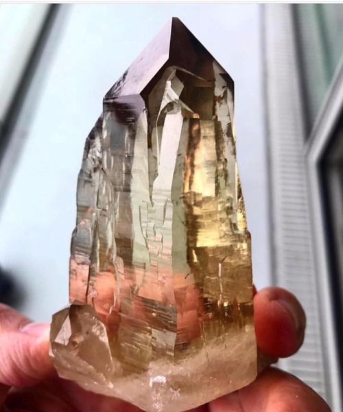 mineraliety: Hunk of natural Citrine via @geocrystals mined in the 1980’s ///////  www.instagram.com