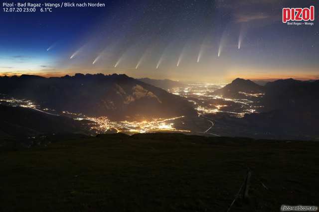 Neowise over the Alps