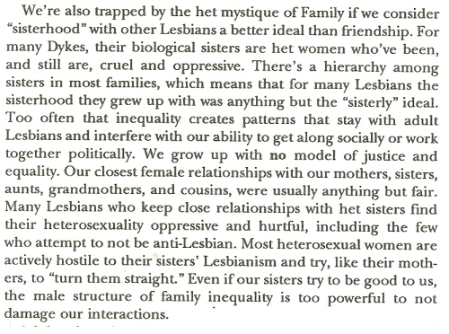 Dykes-Loving-Dykes: Dyke Separatist Politics for Lesbians Only; Battleaxe, 1990.