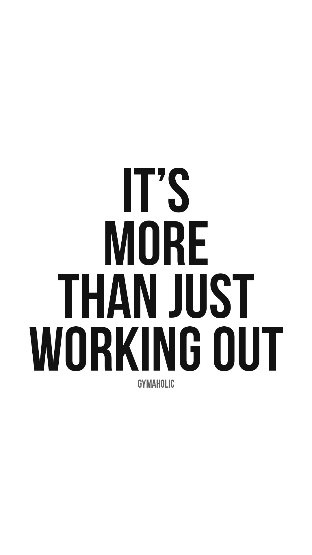 It’s more than just working out