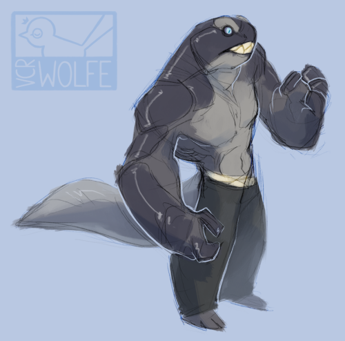 vcr-wolfe:  aaaand a doodle of endos lovely dunkleosteus character, Marco!!i do really love me some death fishes