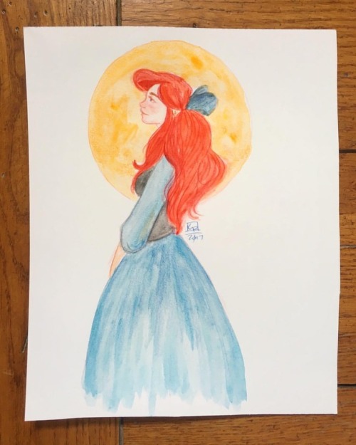 ❤️ • #Day155 #DailyDoodle #Ariel #Disney #LittleMermaid #artsy #artist #artwork #painting #artstagra