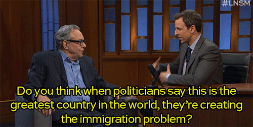 latenightseth:  Lewis Black takes on immigration policy in a solution of his own.