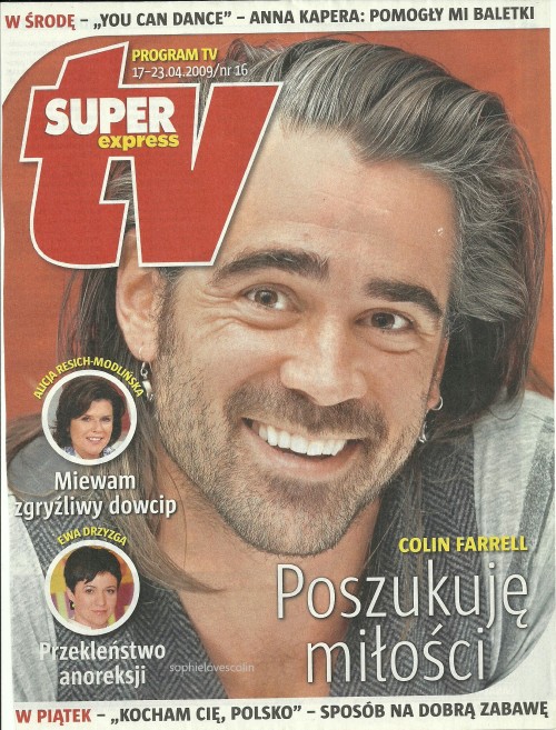 sophielovescolinfarrell: revues internationales:-ZYCIE,  7 mai 2009, Pologne-Tv express , 17 av