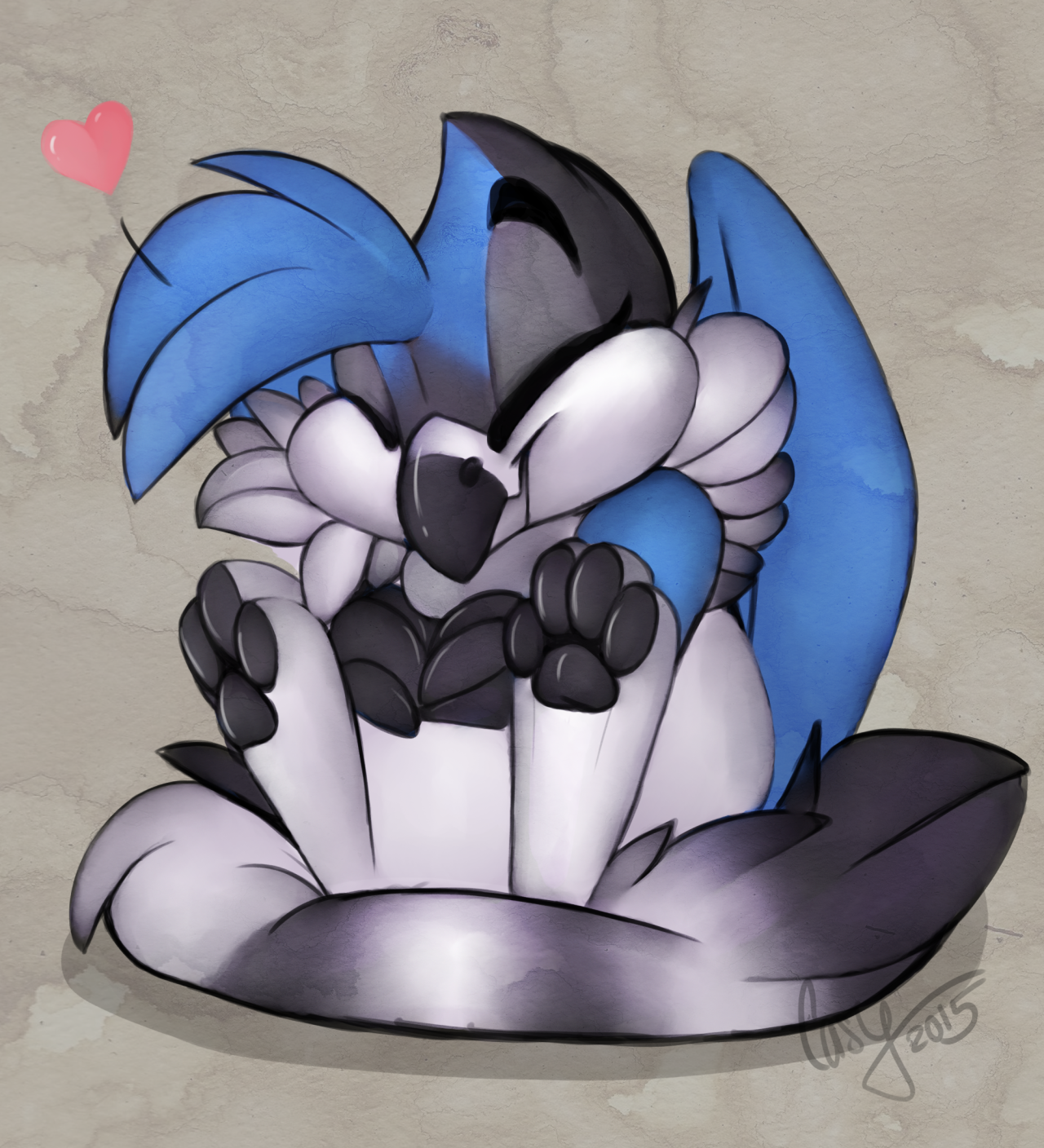 casynuf:I drew a thing for azula-griffon because she is adorable piece of… birb!