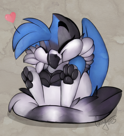 casynuf:I drew a thing for azula-griffon because she is adorable piece of… birb!  Dorbs birb~ <3