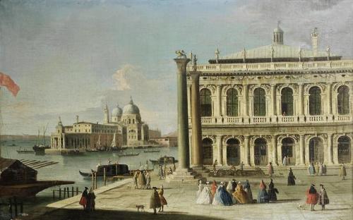 Apollonio Domenichini (1715 - 1770)The Piazzetta and Santa Maria della Salute, Venice
