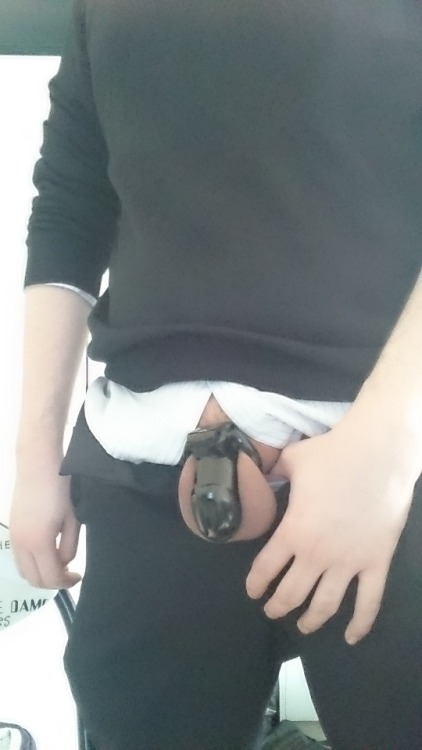 scotterxxx:  Look who’s locked again. Received my holytrainer this morning (bought by one of my very very kind followers, you know who you are). I couldn’t wait to try it out. I’m taking it for a test run, so to speak, before starting my long lock