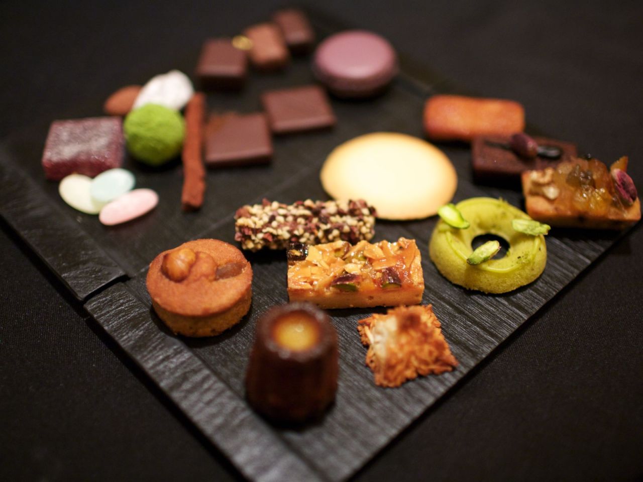 emorylight:  Miniature desserts and birthday cake (Opera Cake) being served at Emory