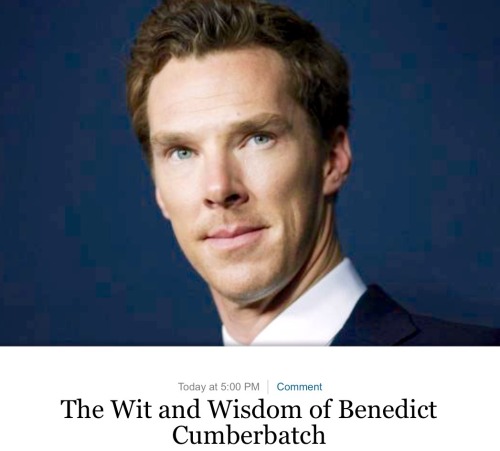 benedictervention: constancecream: The Wit and Wisdom of Benedict Cumberbatch, or How to Contradict 