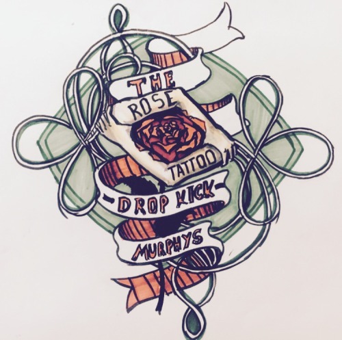 You ever hear a song and need to draw something? Rose Tattoo by The Dropkick Murphys Inktober 25