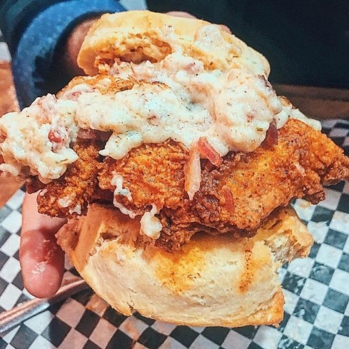 HOT CBGB (nashville hot Chicken, Bacon, Gravy Biscuit)….Don’t Rush the Chicken….