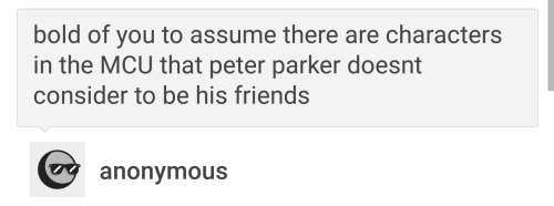 cinematik:  cinematik:  acceptable marvel characters to stan: peter parker and friends anyone from wakanda  honestly. that’s it i’m sorry   ……fuck 