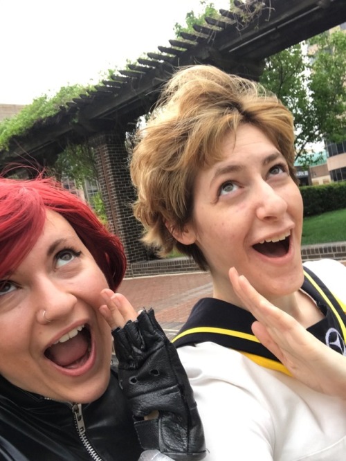 samwichwilson:We did a little photo shoot after the con! @unidrone is Chie from Persona 4