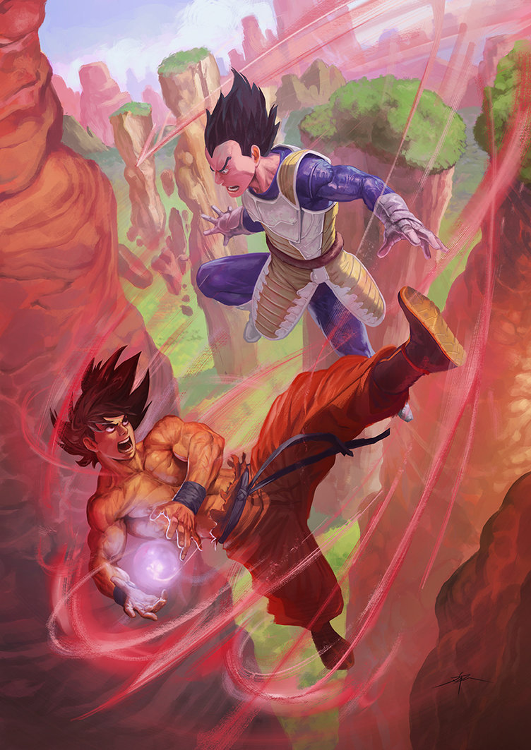 “Goku VS Vegeta” by Alejandro M G Magnozz.