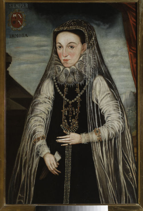 history-of-fashion:ab. 1583 Unknown Polish artist - Jadwiga z Tarłów Mniszchowa