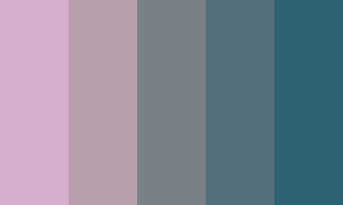 color-palettes:Water Violets  - Submitted by Witchysketches#2E6171 #556F7A #798086 #B79FAD #D4AFCD