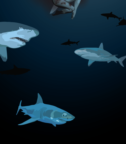 Further progress on the sharks. This is going to take forever.