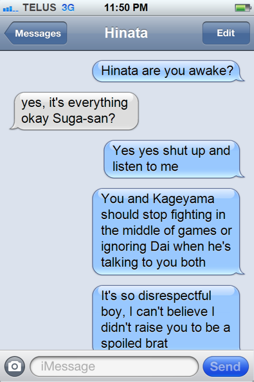 haikyuutexts:       Suga gets pretty violent when he’s drunk, but Daichi knows how to handle him Asahi doesn’t 