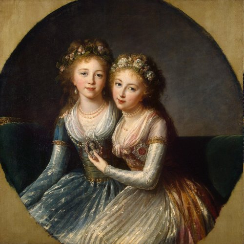 Portraits by Elisabeth Vigee-Lebrun1. Marie Antoinette2. Caroline Murat and her daughter Letizia3. T