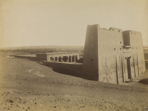 centuriespast:Antonio Beato (British, born Italy, active Egypt, ca. 1825-ca. 1903), Pylone et Temple