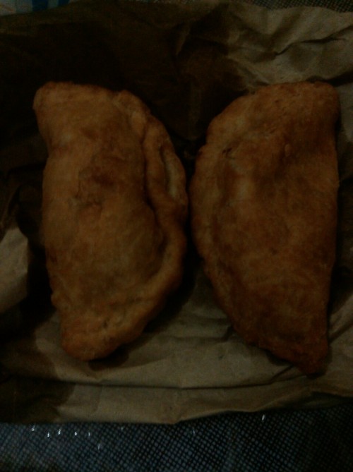 Day 60: Take Home Empanada from the Birthday Blowout of our accounting manager. Happy tummy again. :