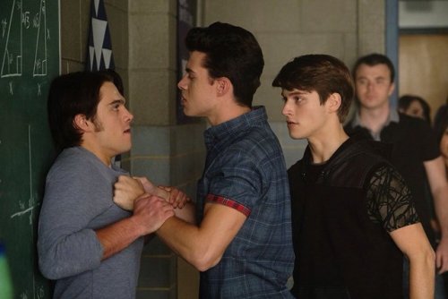 thegayfleet:  Liam, Gabe and Nolan in Teen Wolf S06E14 - Face To Faceless 