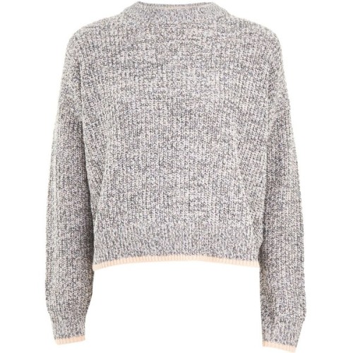 Topshop Twist Detail Jumper ❤ liked on Polyvore (see more distressed jumpers)