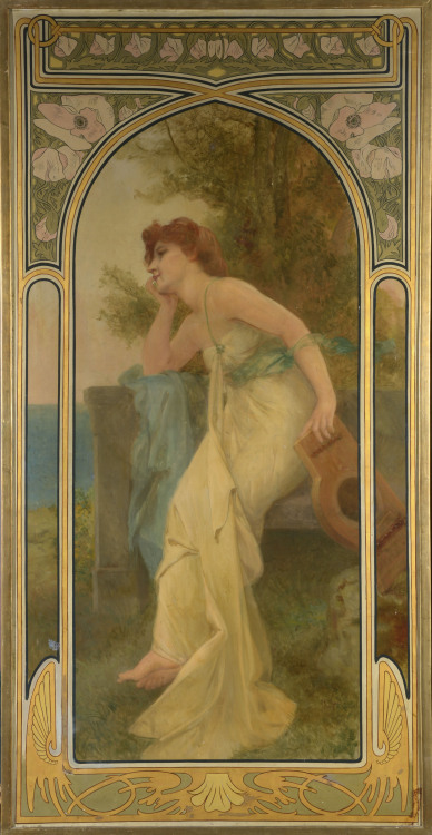 amare-habeo: Alfons Mucha (Czech, 1860 - 1939) - Music Allegory, N/DOil on canvas, 214 x 1