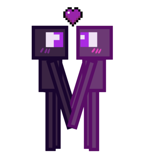 Enderman X Enderman stimboard for @mostly-stimssssssss, featuring forest, night, purple, and black s