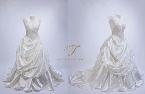 “The Swan Bride” Custom made wedding dress for my client who got married this weekend. C