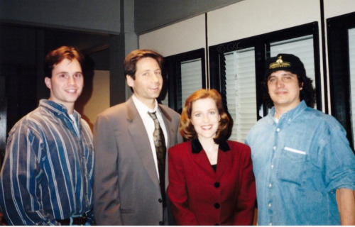 scully: #TBT shadowing iconic talent of #thexfiles @MrGrahamClegg @davidduchovny @GillianA #RobBowma