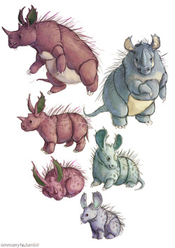 ommanyte:  But seriously, wtf are the nido family. Rhinos? Rodents? We just don’t know. (I like them as rhinos with a pinch of porcupine)  