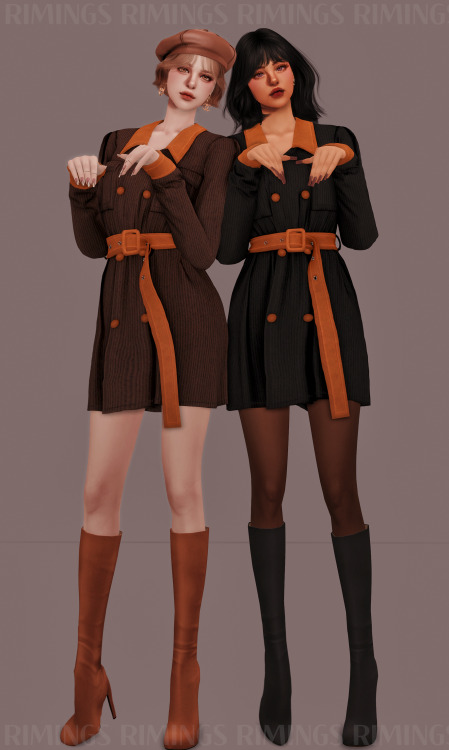 [RIMINGS] Brown mix Corduroy Coat - FULL BODY- NEW MESH- ALL LODS- NORMAL MAP- 16 SWATCHES- HQ COMPA