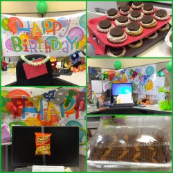 mikediddy:  My #coworkers made me feel real good at work today! 😁 They showered me with gifts, treats and lots of love!! Thank you!! 😘 #birthday  Happy Birthday 😘😘😘