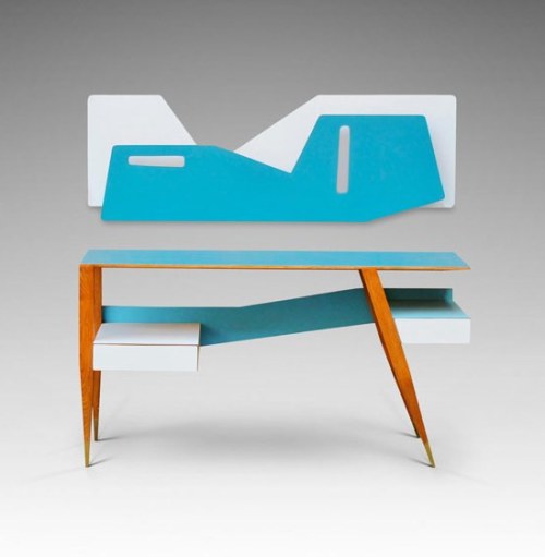 designandlovingit:Modern/classic Italian design / Gio Ponti desk, presented in Milan, 1957