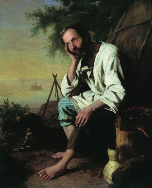 Nikolai Nevrev (1830-1904) - Grandfather Basil - 1858