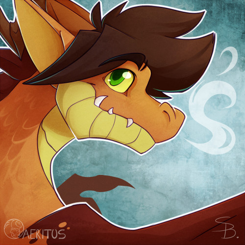 aeritus:  Headshot/Icon commission for a dear friend of mine.I do always enjoy working on dragon characters, they’re just really neat &lt;3