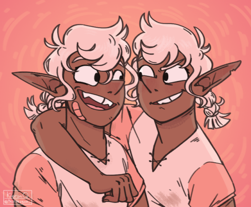 kieranquigley: i had some time to draw some cute as heck twins irt the new ep ✨ ✨ [image description