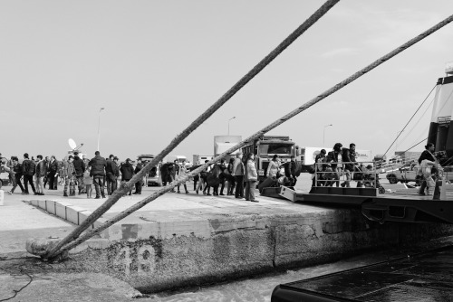 MASS DEPORTATION 20.03.2016 port of mytilini, lesbos/greece. this is the last ferry loaded with refu