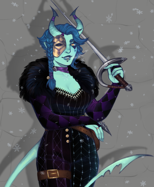 inked-dnd-doodles: Painting your Arcane Trickster Rogue for your Icewind Dale campaign is in fact, s