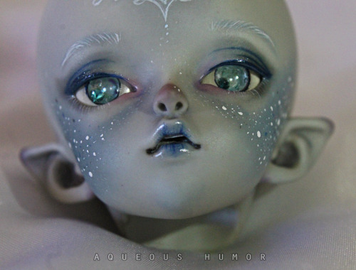 genevievebjd:Soom Beyla faceup and eye commission. He’s an ice faun, how cute. ;v; This one was a lo