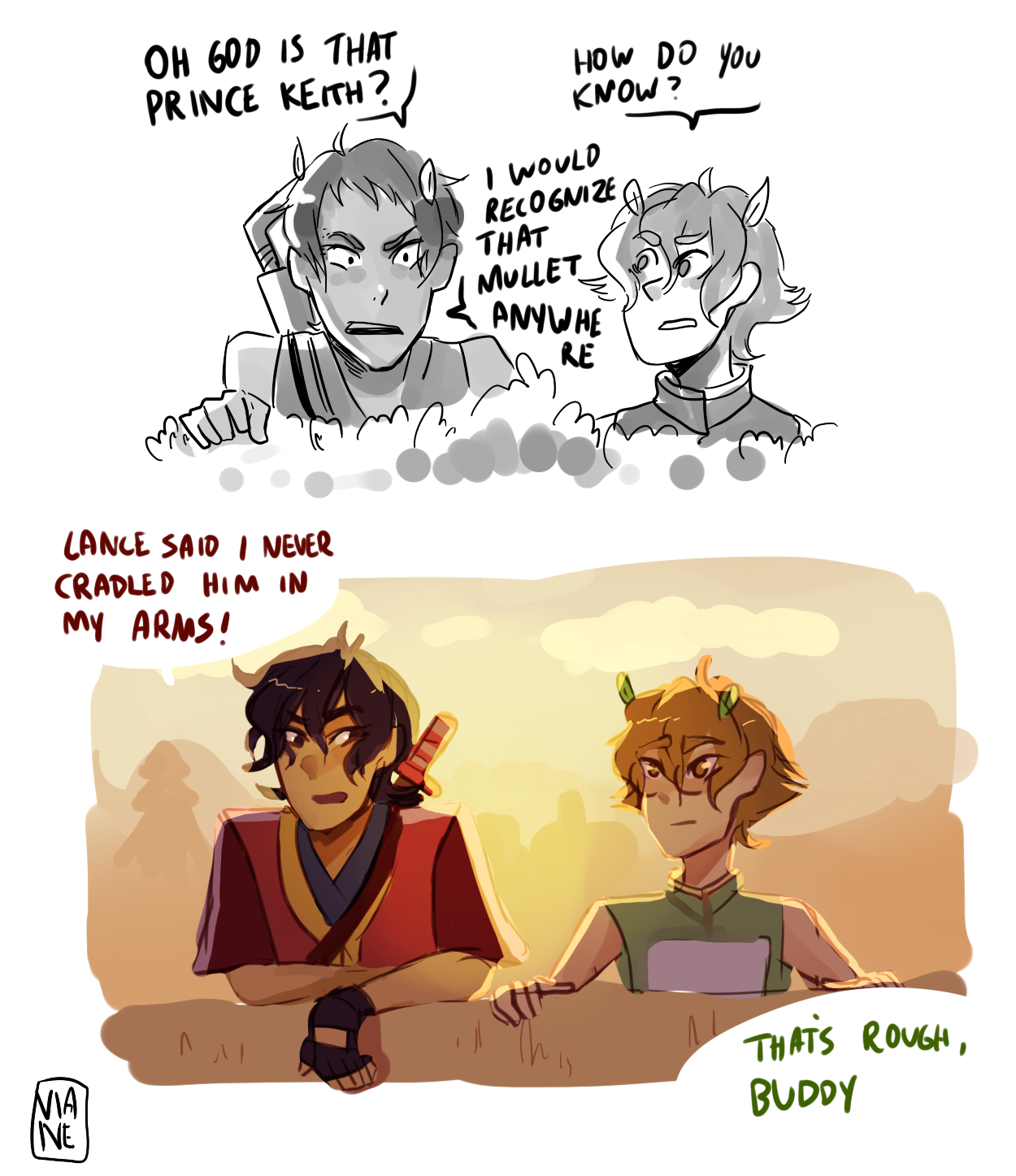 viane-art: bunch of Avatar Allura AU doodles based on palladinâ€™s keith headcanonsÂ and